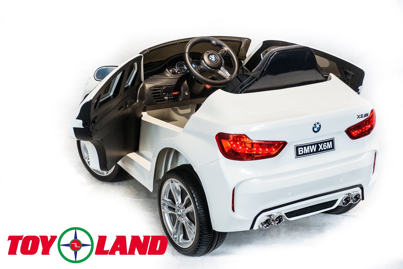 Электромобиль ToyLand BMW X6 mini белого цвета  